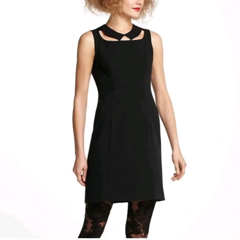 Anthropologie Postmark Black Cut Out Dress.
